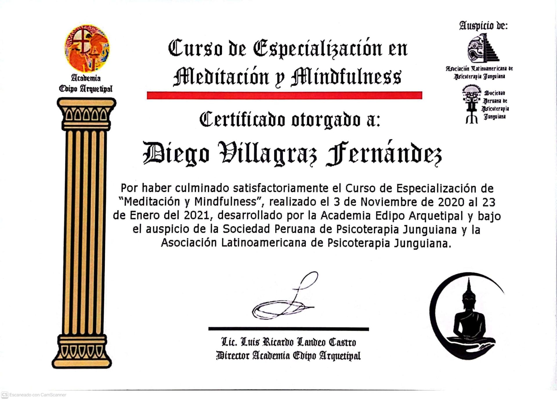 Especialización en Meditación y Mindfulness